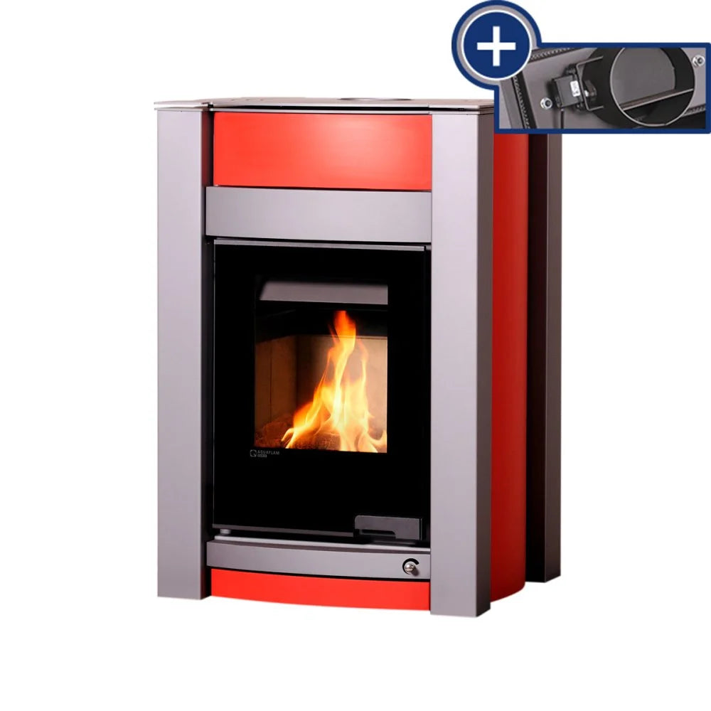 Poêle à bois hydraulique Aquaflam Vario Kalmar Basic Rouge 11/5 kW — image 2