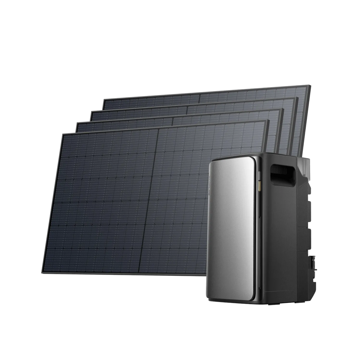EcoFlow STREAM Ultra 1,92 kWh avec quatre panneaux solaires rigides de 520 W