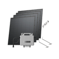 Kit solaire EcoFlow de balcon avec quatre panneaux rigides de 250 W, micro-onduleur STREAM et support