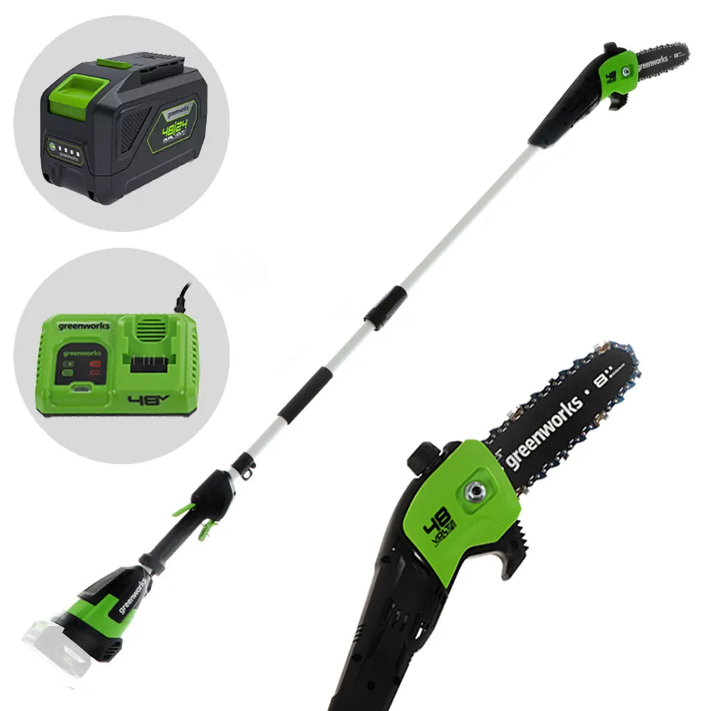Greenworks G48PS – Élagueuse sur perche à batterie 48 V – Batterie 5 Ah – photo 1