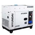 Vue trois-quarts du groupe électrogène diesel Hyundai DHY6600SE-LRS 5300 W