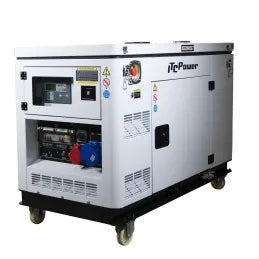 Groupe électrogène ITC POWER DG12000XSE-T – vue avant et panneau de commande