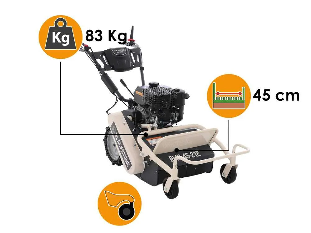 BlackStone RMH 45-212 - Tondeuse débroussailleuse à couteaux - Moteur WM170F - vue 5