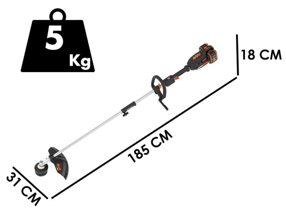Worx NITRO WG186E – Débroussailleuse multifonction à batterie 2x20V/4Ah – image 3