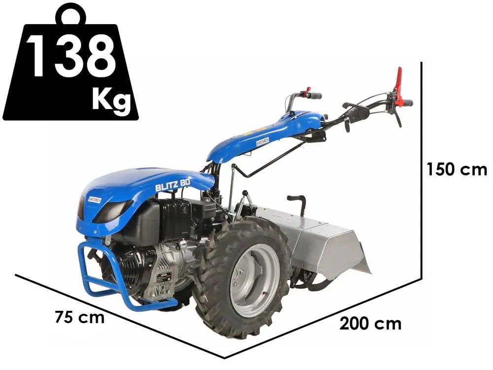 EuroMech BLITZ 80 motoculteur diesel Kohler KD15-350 9,5 CV – fraise 75 cm