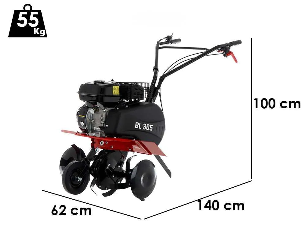 Motobineuse Benassi BL365 C à essence 7 CV avec moteur Hwasdan H170F et fraise 60 cm