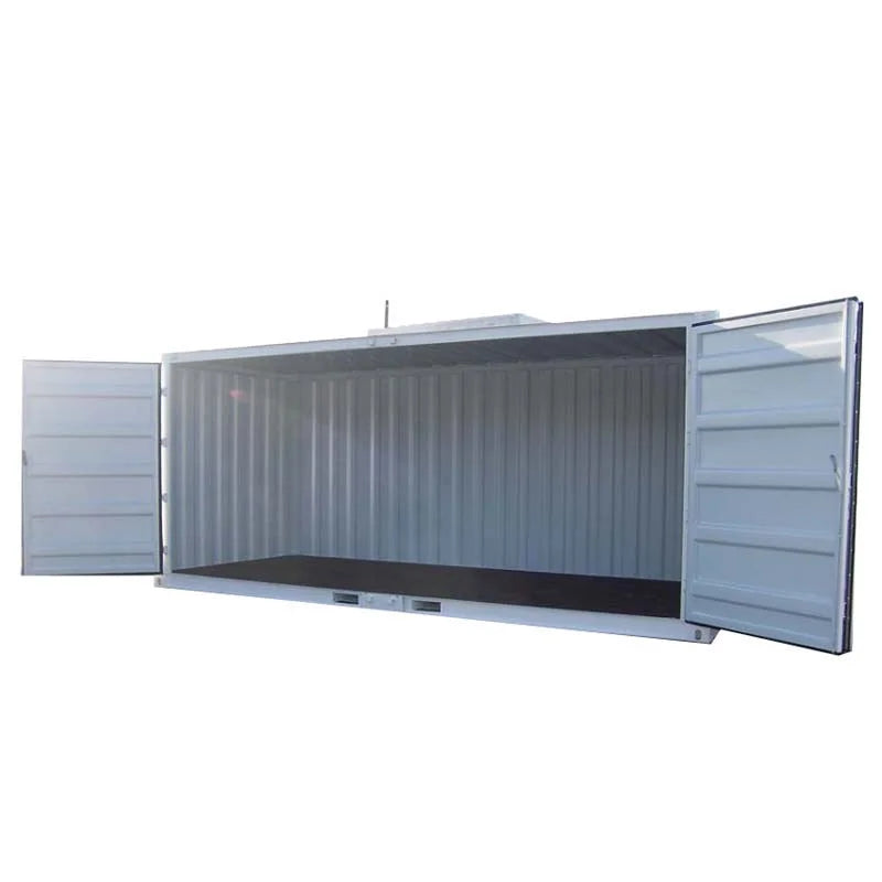 Conteneur de stockage neuf 20 pieds Open Side – 4 portes latérales – Blanc RAL 9010