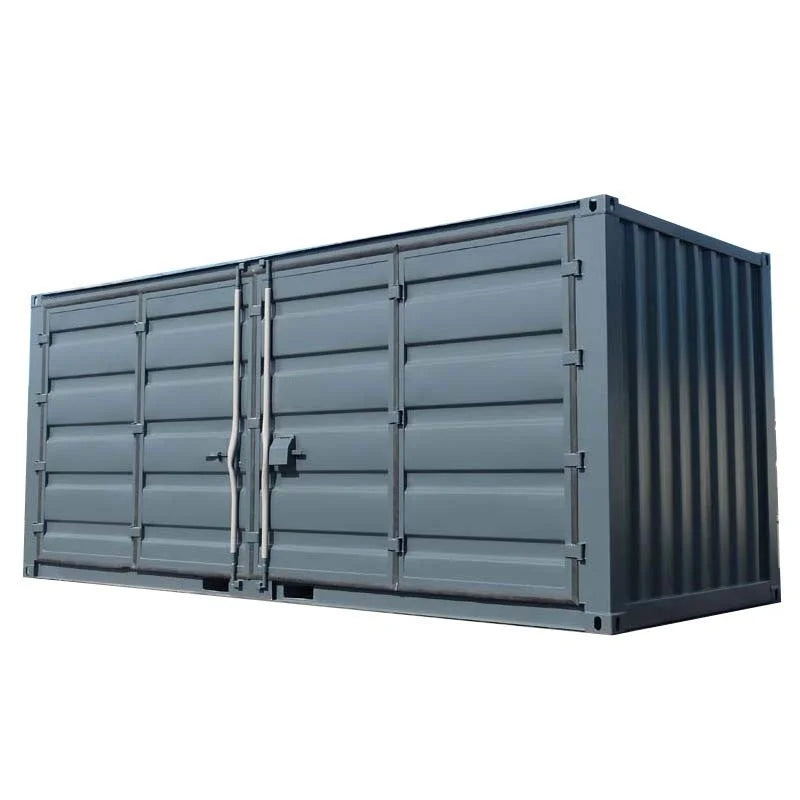 Conteneur de stockage neuf 20 pieds Open Side – 4 portes latérales – Blanc RAL 9010