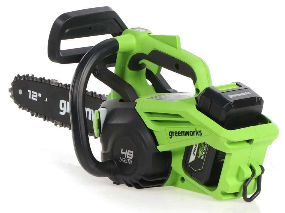 Greenworks GD48TCS – Tronçonneuse à batterie 48 V – Batterie 2 Ah – Guide 30 cm – photo 6