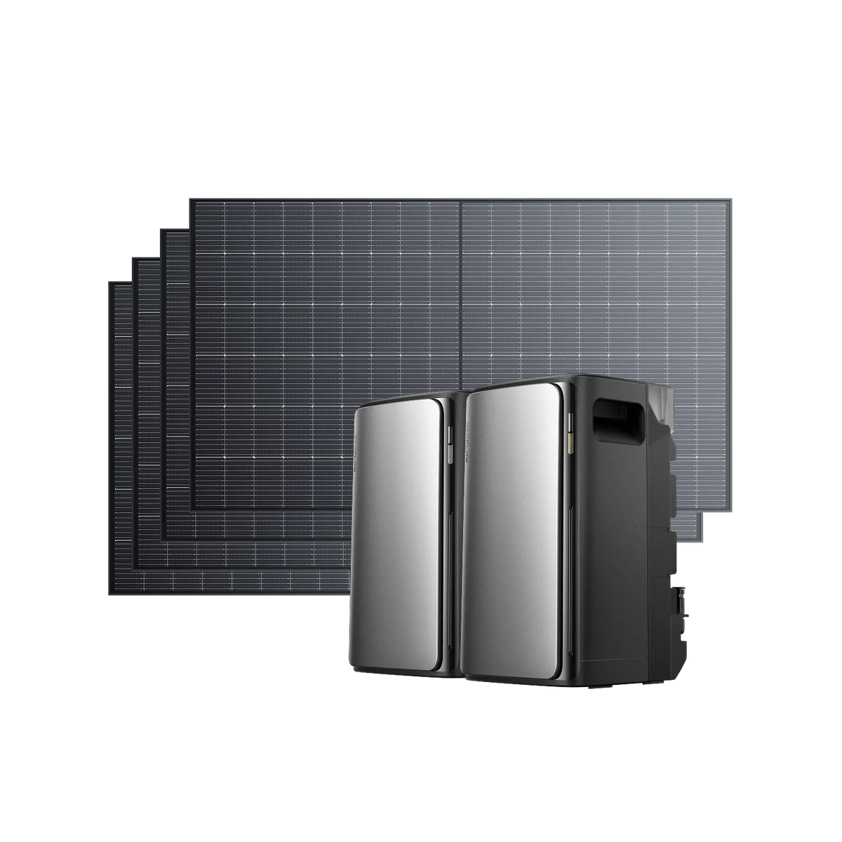 Kit EcoFlow STREAM Ultra et STREAM Pro avec quatre panneaux solaires rigides de 500 W