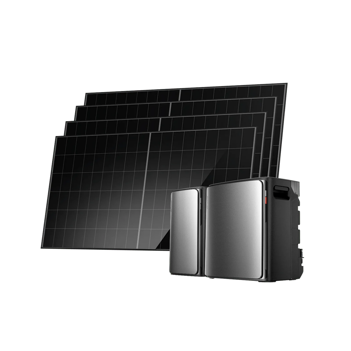 EcoFlow STREAM Ultra X avec STREAM Pro et quatre panneaux solaires rigides de 500 W