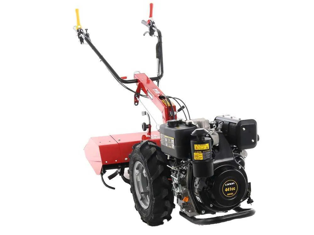 Motoculteur diesel GINKO R710 EKO Loncin D404F avec démarrage électrique et essieu différentiel