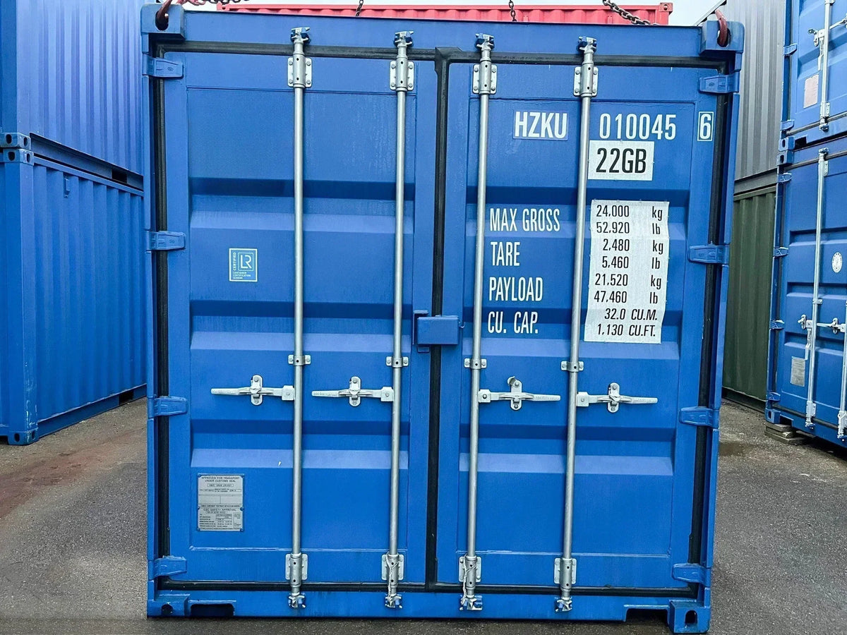 Conteneur de stockage 10 pieds IICL 6 – Bleu RAL 5010, HZKU 010 045-6