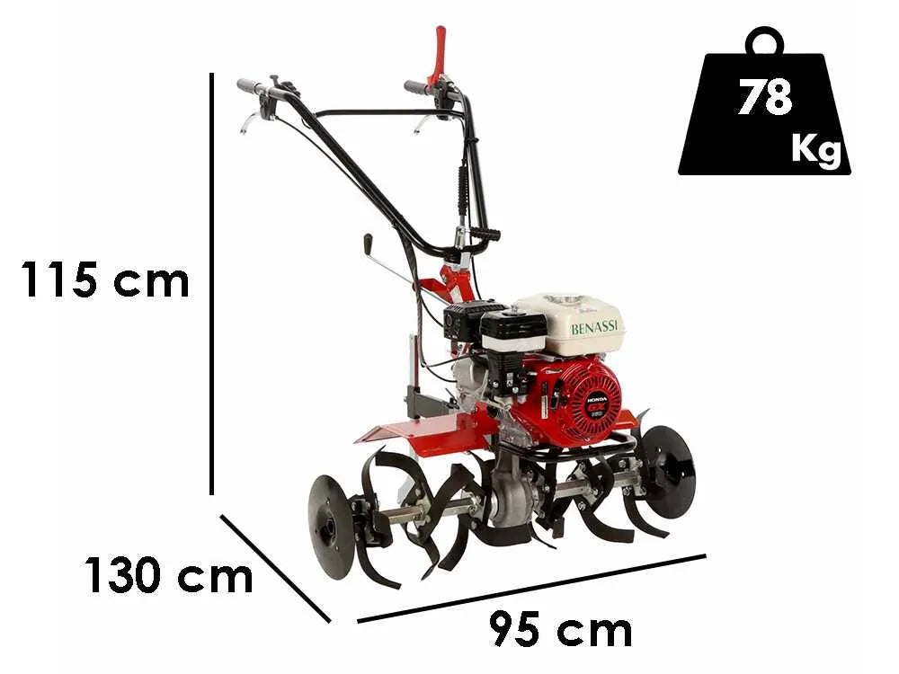 Benassi BL105H – Motobineuse essence Honda GX160 5,5 CV, fraise 90 cm