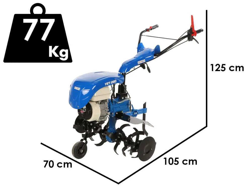 Motobineuse thermique EuroMech YET 280 - Honda GP200 6,5 CV, fraise 90/52 cm