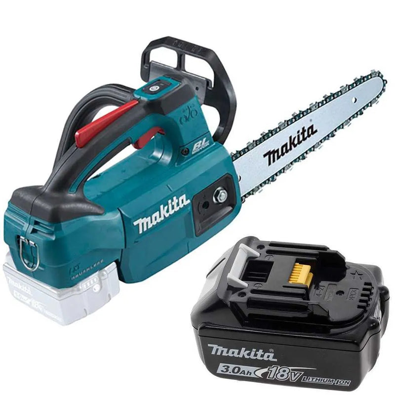 Makita DUC254CZ – Tronçonneuse d’élagage 18 V – Guide Carving 25 cm – Batterie 3 Ah