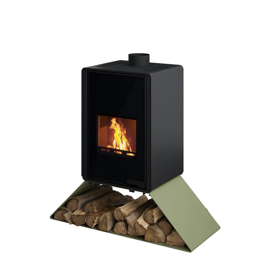 Poêle à bois HS Flamingo Deluxe Senai Olive 9 kW HSF42-036 - image 2