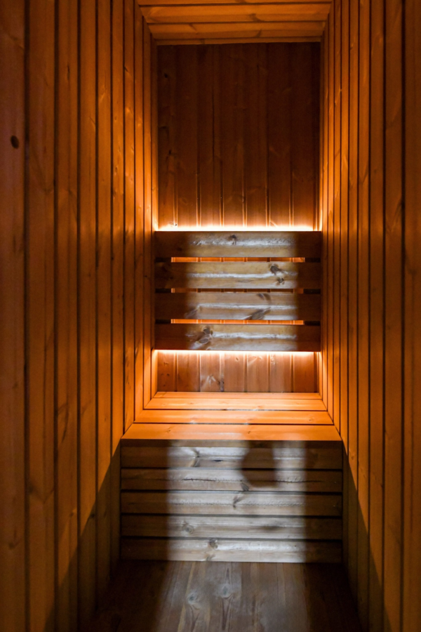 Sauna de jardin avec espace vestiaire