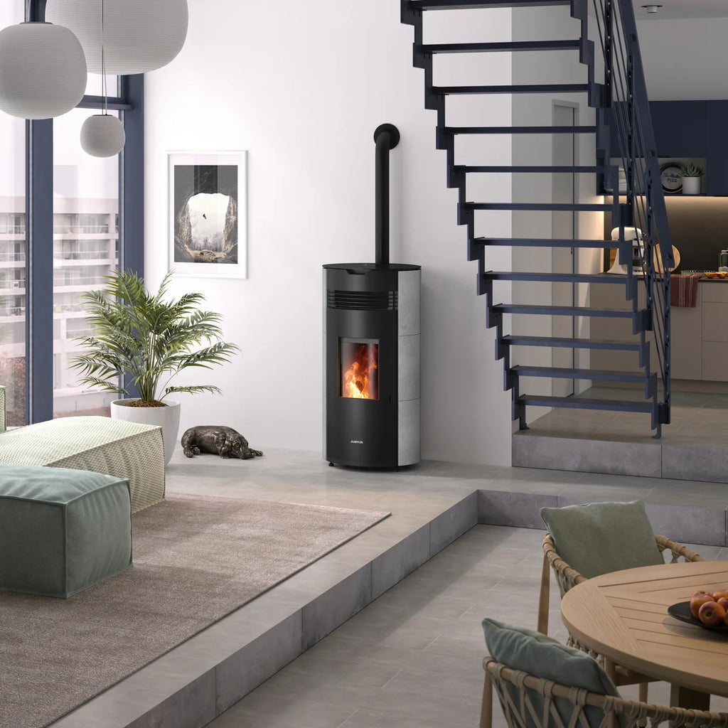 Poêle à granulés Justus Norta acier noir 8 kW