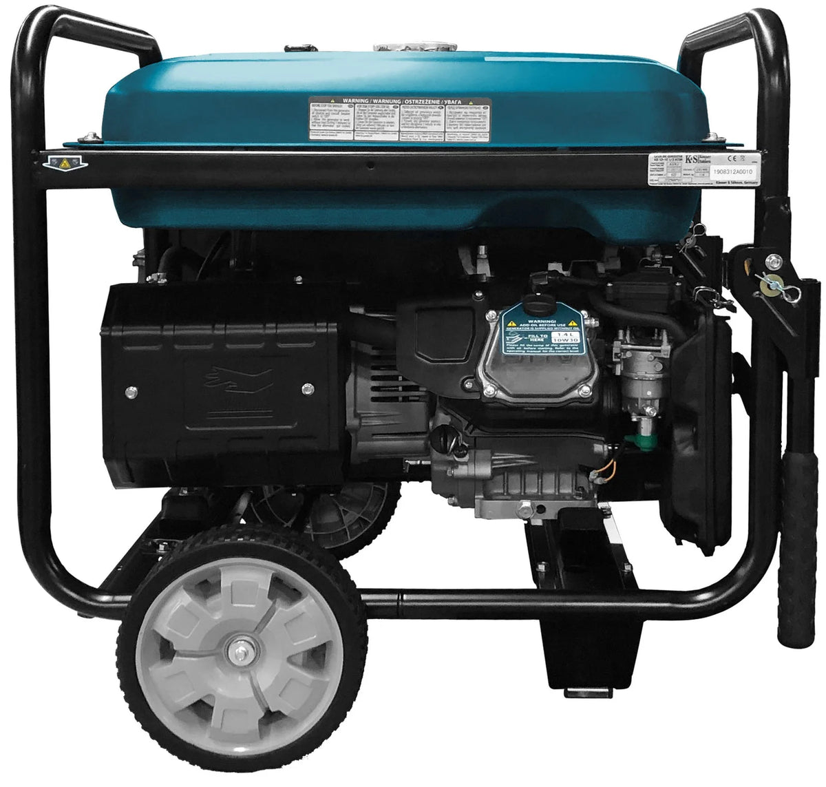 Vue arrière et moteur du groupe électrogène KS12-1E 1/3 ATSR