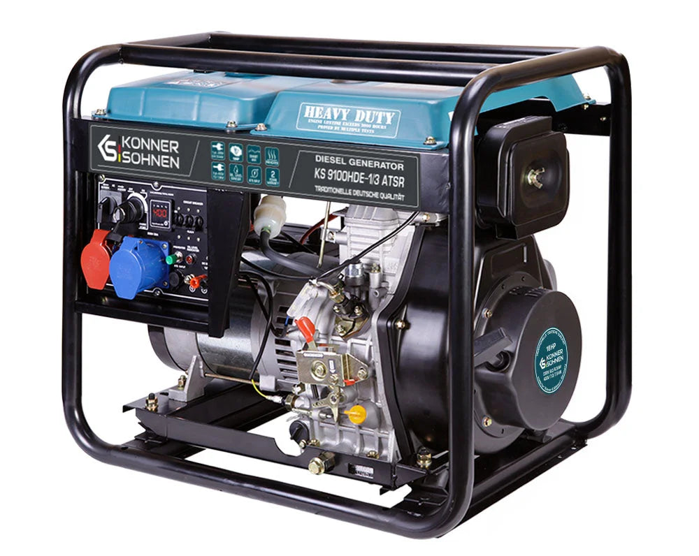 Vue latérale du moteur et des prises du KS9100HDE-1/3 ATSR