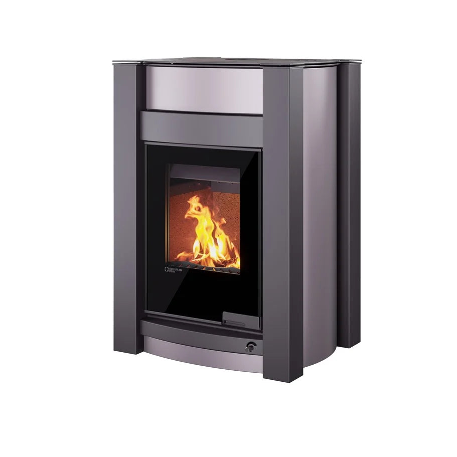 Poêle à bois Aquaflam Vario Kalmar Gris 11 kW HSF34-097 - image 2