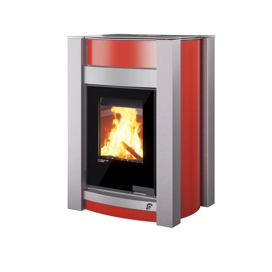 Poêle à bois Aquaflam Vario Kalmar Rouge 11 kW HSF34-108 - image 2