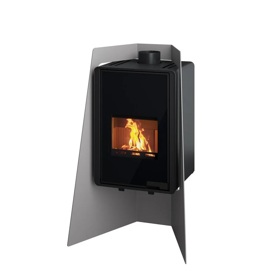 Poêle à bois HS Flamingo Deluxe Island Gris HSF42-006 9 kW pour 220 m³ - image 2