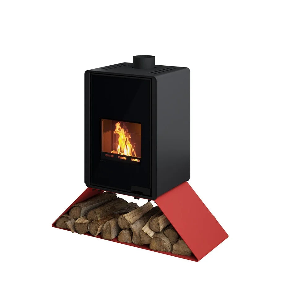 Poêle à bois HS Flamingo Deluxe Senai Rouge 9 kW HSF42-033 - image 2