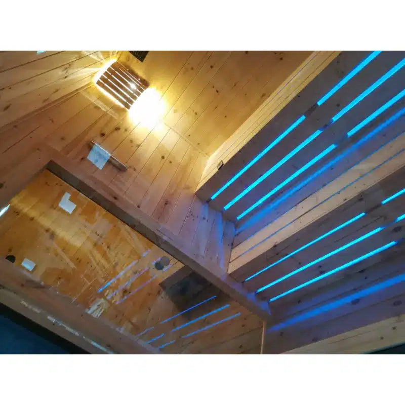 Sauna extérieure de jardin Tora L avec espace vestiaire