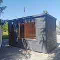 Sauna extérieure de jardin Tora L avec espace vestiaire
