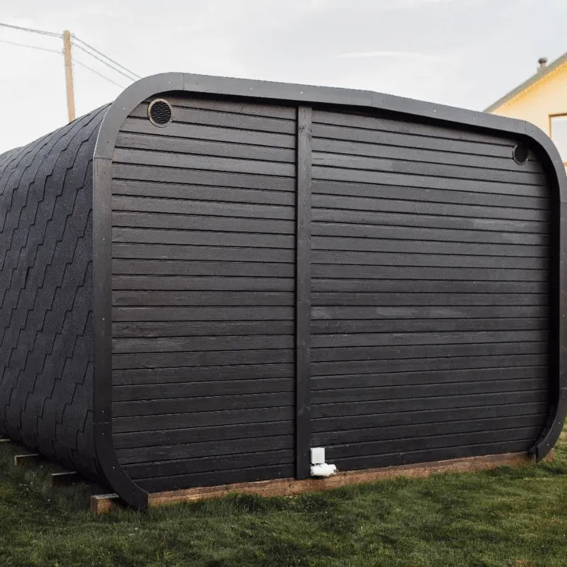 Sauna extérieur Mandi avec espace d’entrée – Sauna de jardin en bois d’épicéa