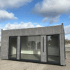 Bureau Container de Jardin 6 × 3 m – Bureau Extérieur Isolé avec Baie Panoramique et Porte Vitrée