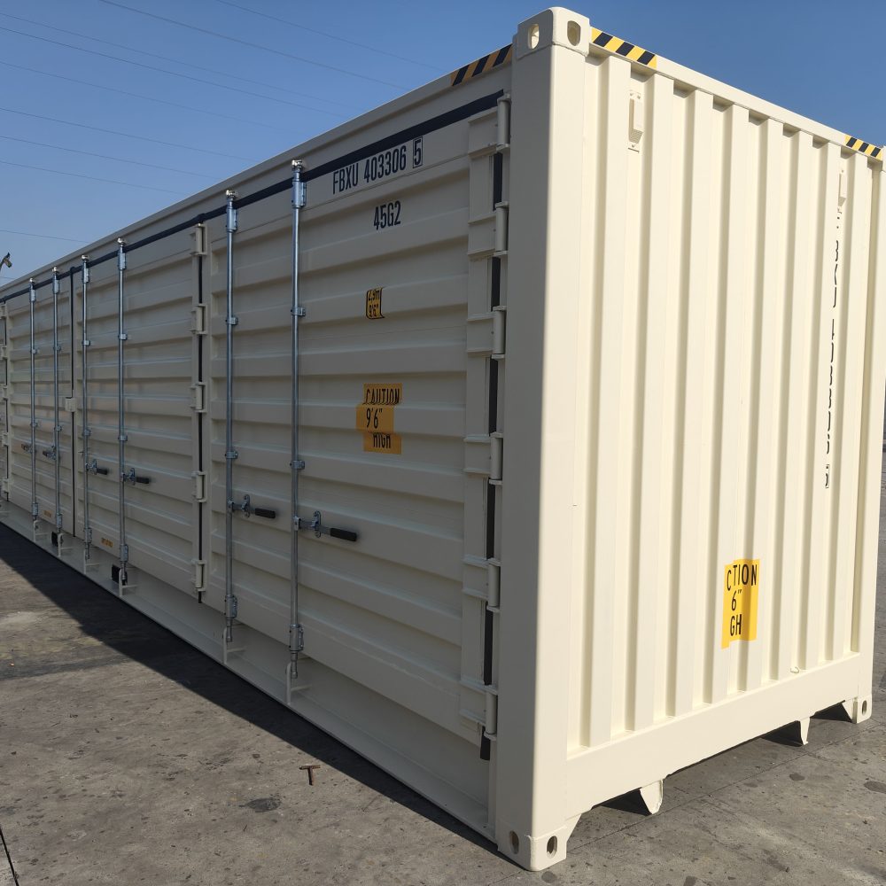 Conteneur maritime 40 pieds Open Side – Ouverture latérale intégrale – Plancher renforcé