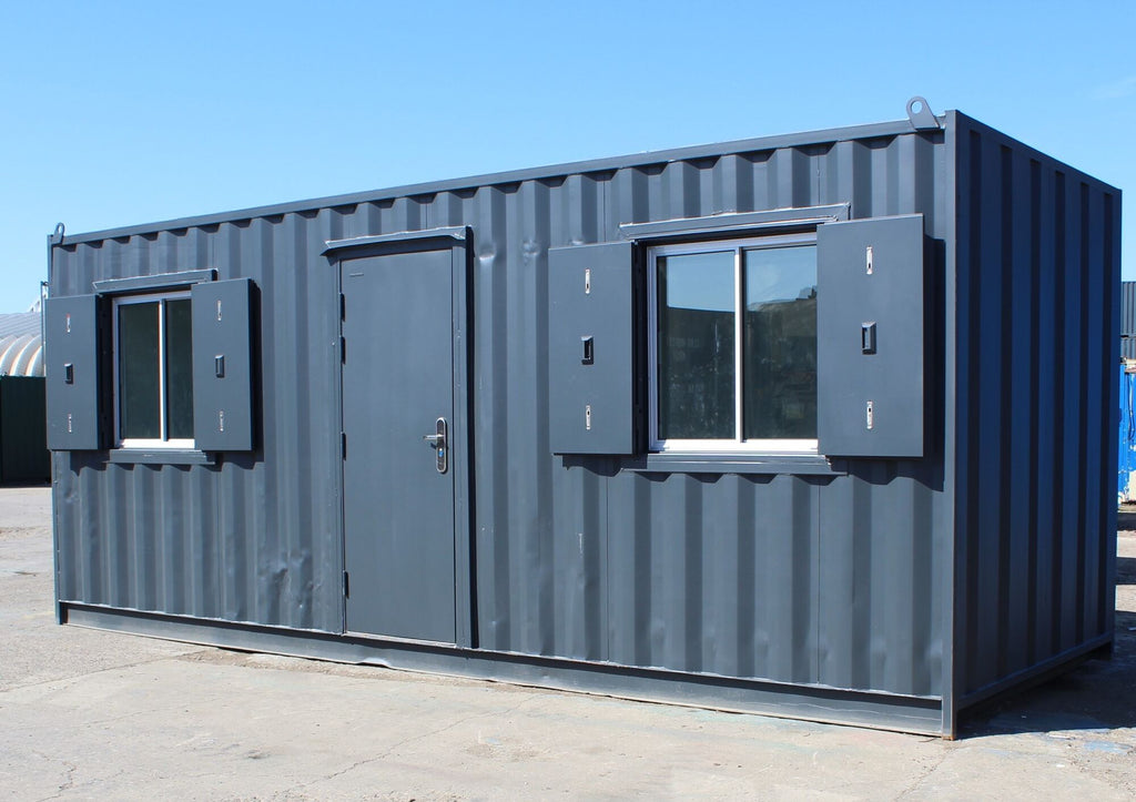Bureau container 20 pieds avec 2 fenêtres – Isolation et chauffage – Réf. 1096