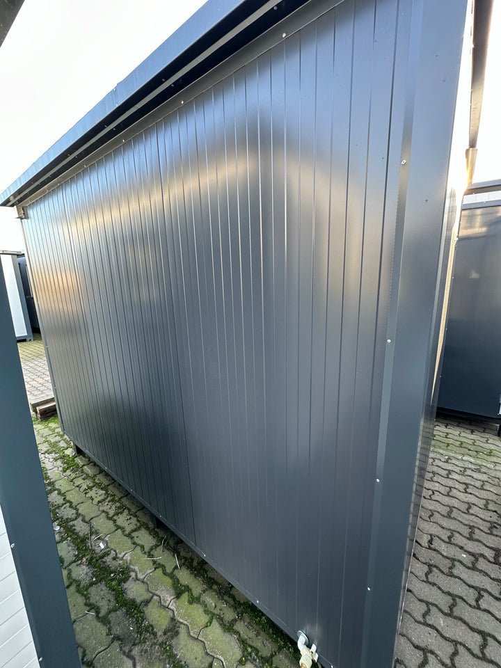 Container sanitaire double neuf 3 × 2 m – 2 WC, urinoirs et 2 lavabos avec chauffe-eau
