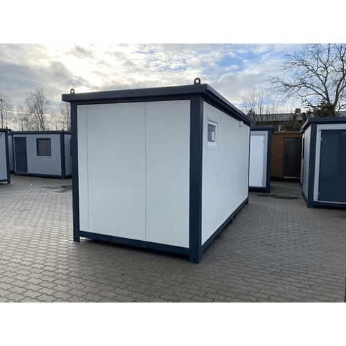 Bureau container neuf 5 × 2,20 m avec WC et sanitaires – Isolation et chauffage