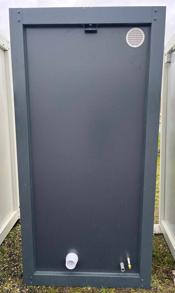 Module sanitaire WC individuel gris – 1,20 × 1,20 m avec isolation et ventilation