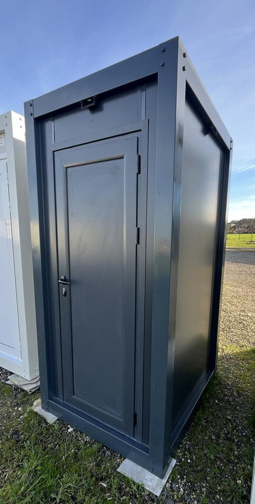 Module sanitaire WC individuel gris – 1,20 × 1,20 m avec isolation et ventilation