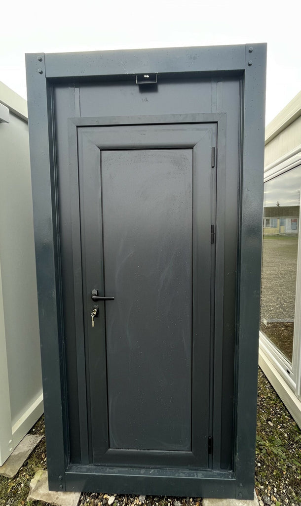 Module sanitaire WC individuel gris – 1,20 × 1,20 m avec isolation et ventilation