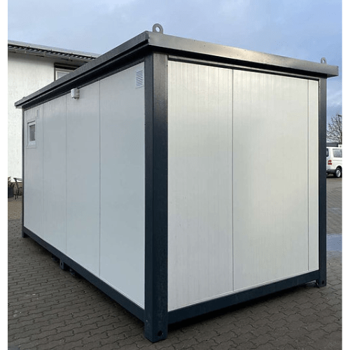 Bureau container neuf 5 × 2,20 m avec WC et sanitaires – Isolation et chauffage
