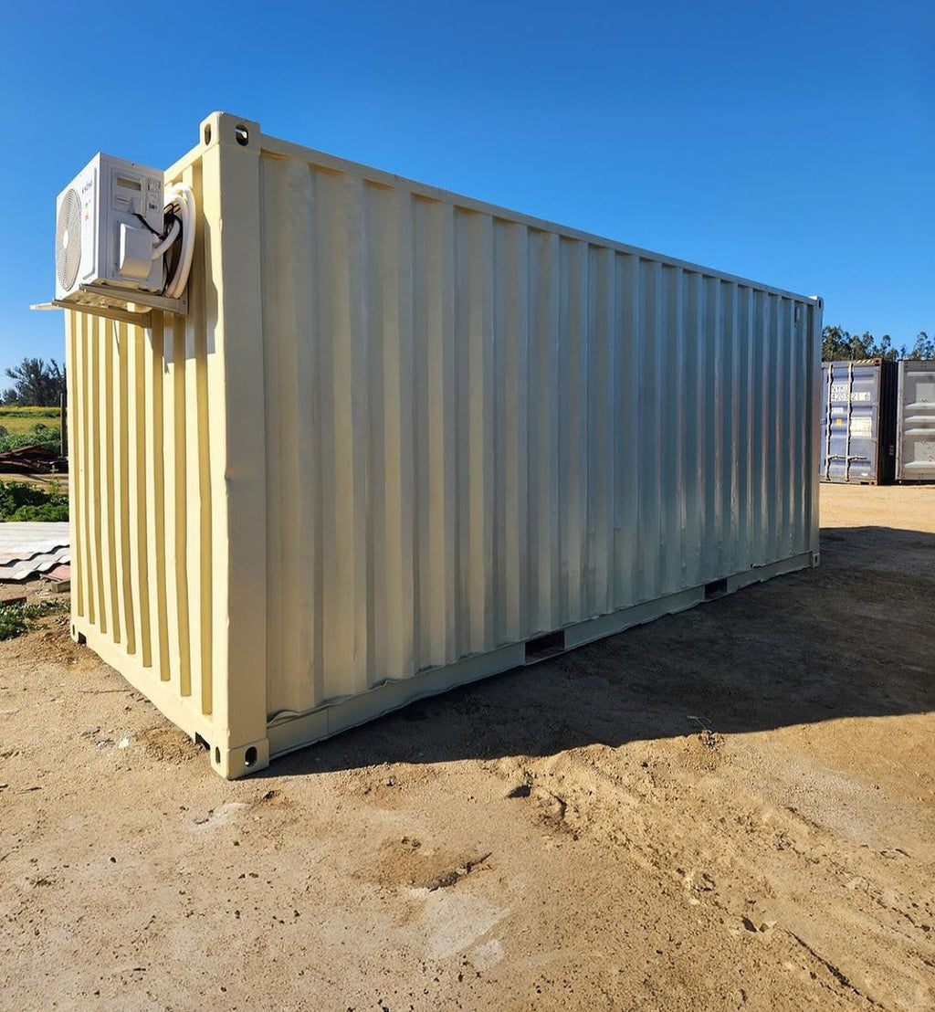 Bureau container 20 pieds avec climatisation – Isolation laine de roche 75 mm – Réf. 13011