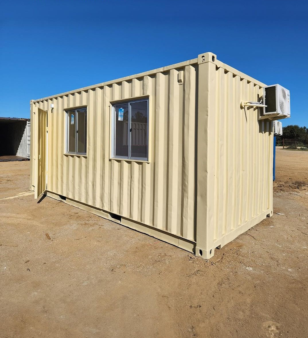 Bureau container 20 pieds avec climatisation – Isolation laine de roche 75 mm – Réf. 13011