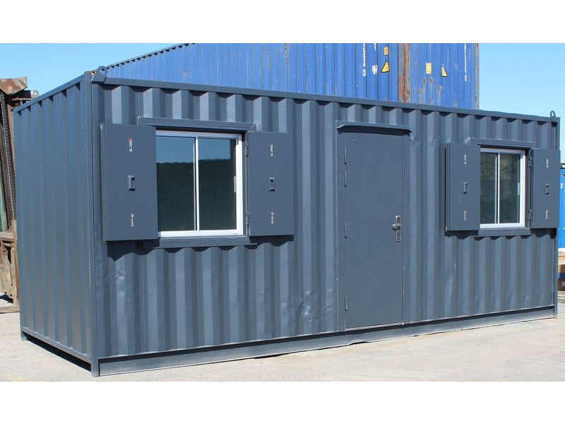 Bureau container 20 pieds avec 2 fenêtres – Isolation et chauffage – Réf. 1096