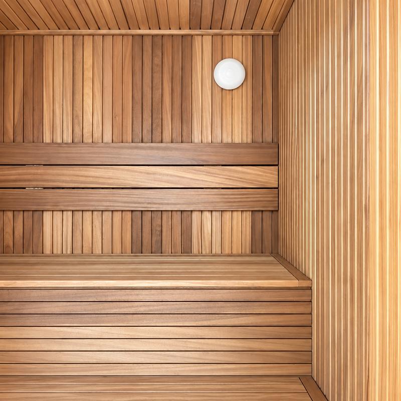 Sauna de jardin avec espace vestiaire