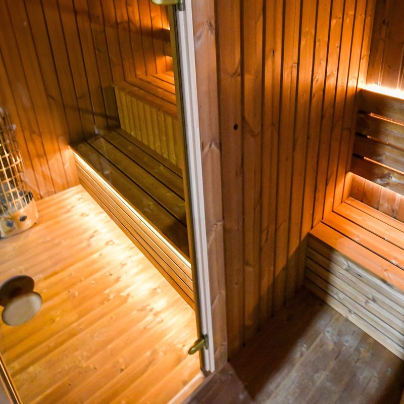 Sauna de jardin avec espace vestiaire