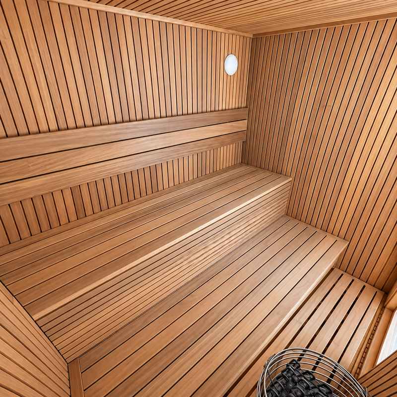 Sauna de jardin avec espace vestiaire
