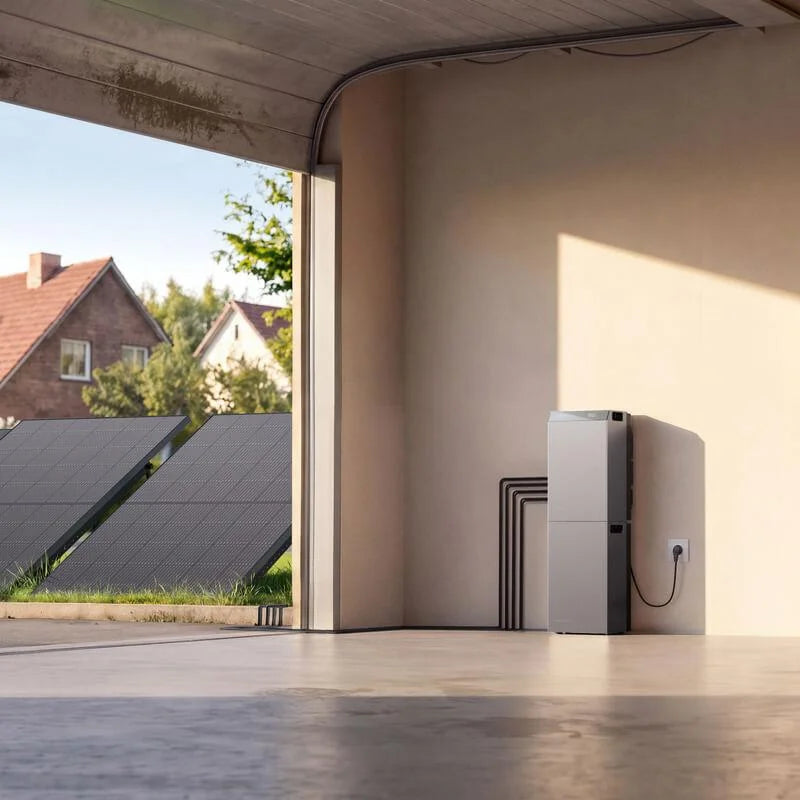 Batterie EcoFlow STREAM AC 5000 dans un espace de garage